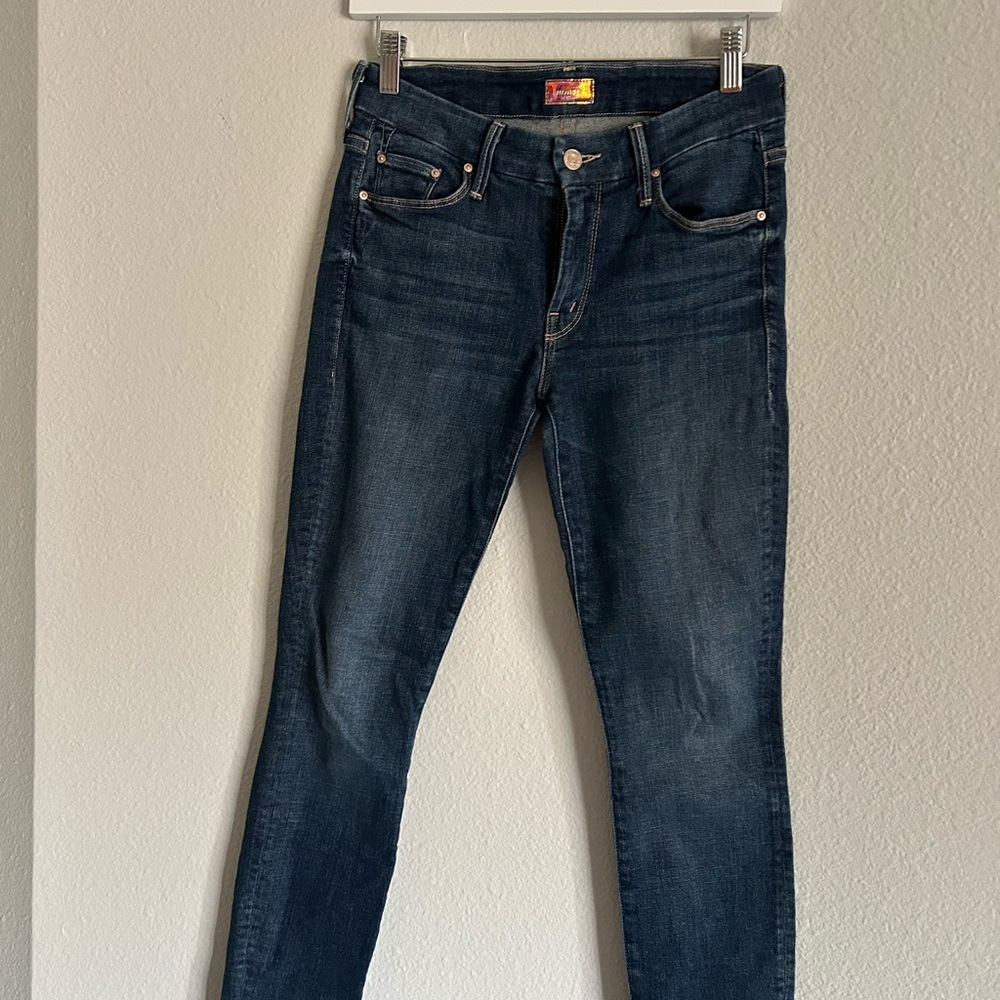 MOTHER JEANS THE STUNNER ANCLE FRAY 26